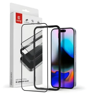 Crong 3D Armour Glass / Ochranné sklo / tvrzené 9H / Apple iPhone 16 Pro / s instalačním rámečkem (CRGAB3DAGIP1663P)