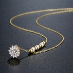 Náhrdelník Swarovski Elements s perlou Violtorini, Bílá/čirá 40 cm + 3 cm (prodloužení)