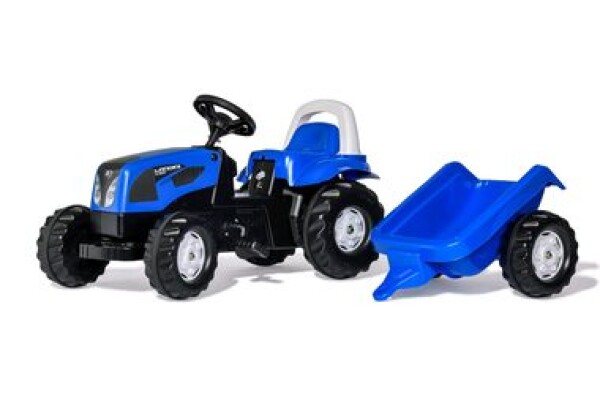 Rollytoys Šlapací traktor Rolly Kid Landini modrý s vlekem