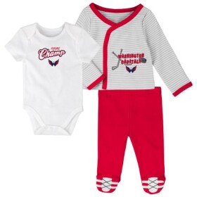 Outerstuff Dětské Body 3v1 Washington Capitals NHL 3 Piece Set Velikost: Batole 0-3 Měsíce