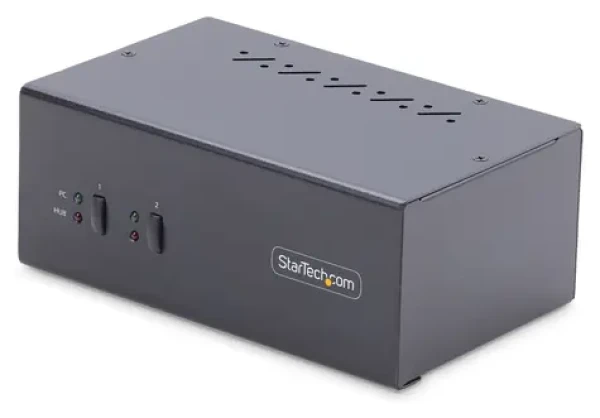 StarTech P2DD46A2 černá / KVM přepínač / 2× PC / Dual-head / DisplayPort / 4K / USB (P2DD46A2-KVM-SWITCH)