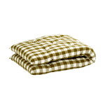 MADAM STOLTZ Bavlněná matrace Checkered Natural 45 × 125 cm, béžová barva, textil