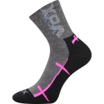 VOXX Ponožky sportovní WALLI s ionty stříbra ČERNO-RŮŽOVÉ 35-38 113897