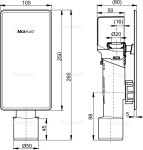 Alcadrain 1 - Alcadrain Sifon pro odkapávající kondenzát podomítkový, nerez DN40 a DN50 AKS4 AKS4