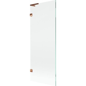 MEXEN/S - Lunar L vanová zástěna FIX 70 x 150, transparent, růžové zlato 897L-070-000-60-00