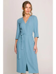 Šaty S396 zavazovací tyrkysově modré - Stylove M