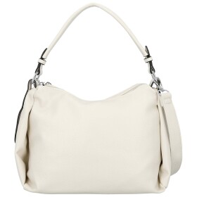 Trendy dámská koženková kabelka na rameno Magdalena, béžová