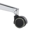 Židle kancelářská, šedá ekokůže, kříž kov chromový, houpací mechanismus, čalouněné područky