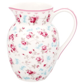 GREEN GATE Porcelánový džbánek Elsy White 0,5 l, růžová barva, porcelán