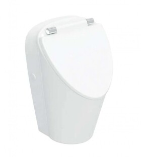 GEBERIT - Selnova Pisoár s poklopem SoftClose, zadní přívod vody, Rimfree, bílá 503.115.00.1