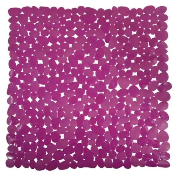 MSV GALETS protiskluzová podložka do sprchy fialová / PVC / 53 x 53 cm