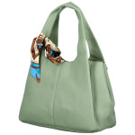 Módní dámská koženková kabelka do ruky Nerilly, modrozelená