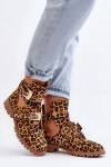 Dámské Kotníkové Boty Lu Boo Semišové s vykrojením Leopard Rock Girl 39