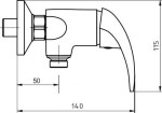 NOVASERVIS Sprchová baterie bez příslušenství 100 mm Metalia 55 chrom 55065/1,0