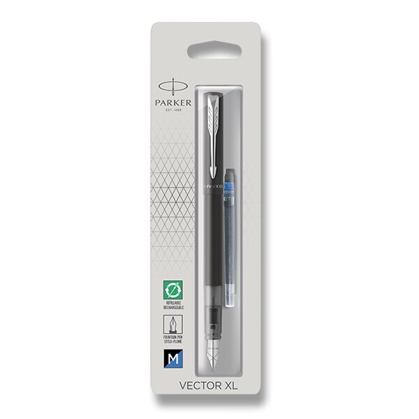 Parker Vector XL Black plnicí pero hrot M 15022159764