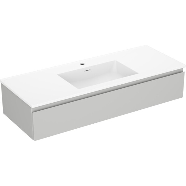 MEXEN/S - Orio koupelnová skříňka 120 cm s umyvadlem Otis, 1 šuplík, šedá mat/bílá mat 91A10-12023-1-BF62-W18M01