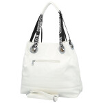 Módní dámská koženková kabelka na rameno Žanet, bílá