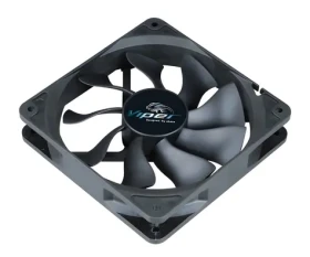Akasa Viper S-Flow černá / Ventilátor / 120 mm / 4-pin PWM / 600–1900 RPM / 6,9–23,8 dBA / HDB (AK-FN065)