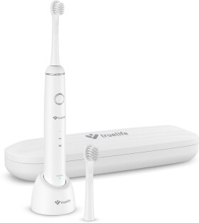 TrueLife SonicBrush Junior J100 bílá / Dětský sonický zubní kartáček / 3 režimy / 56.000 kmitů-min / cestovní pouzdro (TLSBJJ100)