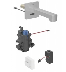 GEBERIT - Brenta Termostatická elektronická umyvadlová baterie pod omítku, síťové napájení, easy to clean, kartáčovaná nerez 116.277.SN.1