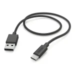 Hama černá / Nabíjecí kabel / USB-A / USB-C / 480 Mbit/s / 1 m