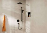 HANSGROHE - Activera S Hlavová sprcha, průměr 24 cm, EcoSmart, matná černá 28056670