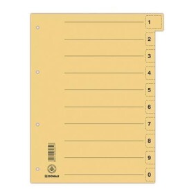 Rozlišovače odtrhávací A4 DONAU, žlutá, karton, 50ks