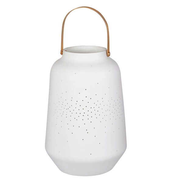 Räder Porcelánová lucerna Holes 26,5 cm, bílá barva, porcelán