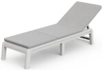KETER ATLAS (MALLORCA) lehátko s poduškou - bílá/světle šedá