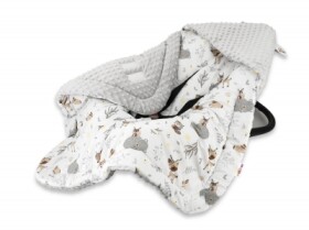 Baby Nellys Oteplená zavin. deka s kapucí minky+bavlna, 90 x 90 cm, New Forest Friends