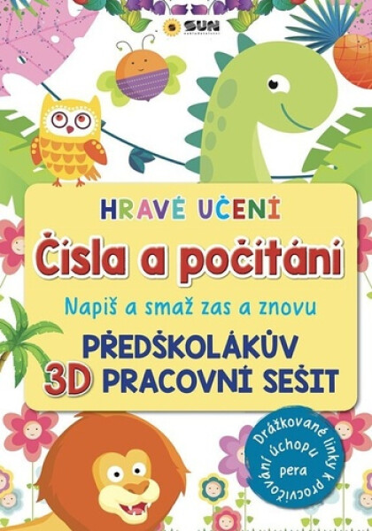 Hravé učení Čísla a počítání - Napiš a Smaž zas a znovu - Drážkované linky a tužka
