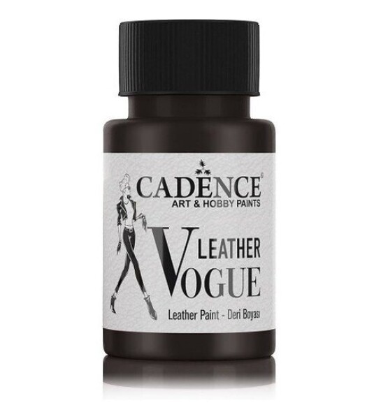 Metalická barva na kůži Cadence Leather Vogue, 50 ml - black, černá