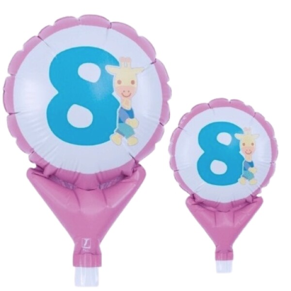 Balónek číslo 8 zvířátko 10 cm x 15 cm Balónek číslo 8 zvířátko 10 cm x 15 cm