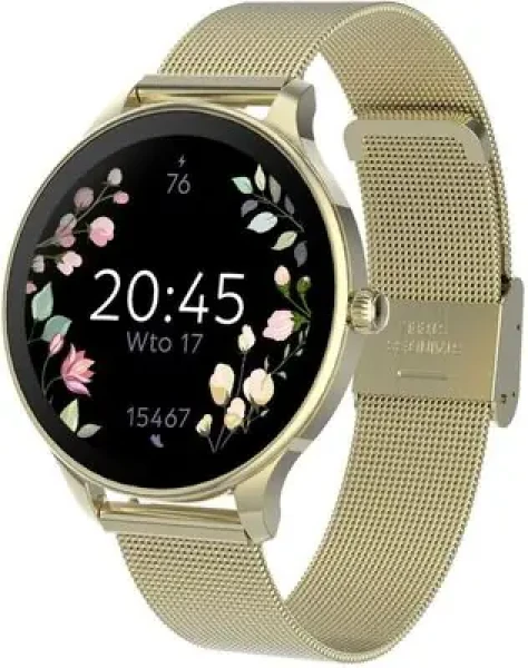 Rozbaleno - Forever Velora SB-306 zlaté / Chytré hodinky / 1.19" / AMOLED / 390×390 px / Bluetooth 5.2 / Android. iOS / rozbaleno (GSM180306.rozbaleno)