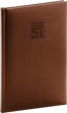 Týdenní diář 2026 NOTIQUE A5 - Panama hnědý, 15 x 21 cm