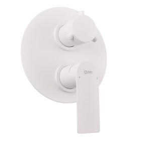 RAV Slezák - NIL - Vanová/Sprchová baterie podomítková 2-cestná s tělesem, Bílá - matná NL186KBMAT NL186KBMAT