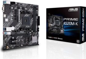 ASUS PRIME A520M-K / AMD A520 / DDR4 / SATA III RAID / USB / GLAN / M.2 / sc.AM4 / mATX (90MB1500-M0EAY0)