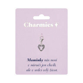 Stříbrný přívěsek srdce - Maminky - Albi