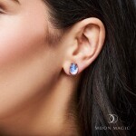 Emporial náušnice 14k zlato Vermeil GU-DR8927E-ROSEGOLD-MOONSTONE