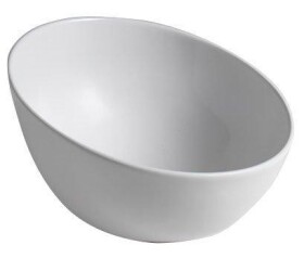 SAPHO - DOME OBLIQUO keramické umyvadlo na desku vysoké, Ø 44,5cm, bílá WH031