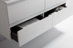 CERANO - Koupelnová skříňka Carole - bílá matná + deska pod umyvadlo z lit. mramoru Elanys - 12 mm - bílá matná - 120x49,2x46 CER-679339