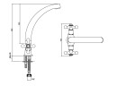 INVENA - Umyvadlová/dřezová baterie ROMA, 20cm lux spout BU-23-00S-L