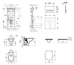 GEBERIT - Duofix Set předstěnové instalace, klozet Alpha se sedátkem, tlačítko Sigma50, alpská bílá SANI11CD3121