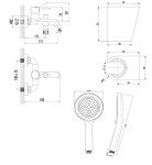 Kielle - Oudee Vanová baterie s příslušenstvím EcoSpare, chrom 10302SN20