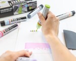 Marabu Acryl Color sada squeegee Pastel 6×25 ml + stěrka