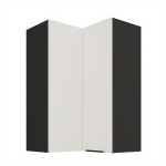 Horní rohová skříňka Aria 60x60 GN-90 2F (90°) Barva korpusu: Černá, Barva dvířek: WH - Crystal white AFM