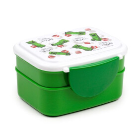 Minecraft Svačinový box s příborem Creeper & TNT (Bento box)