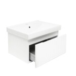 Koupelnová skříňka s umyvadlem SAT Evolution 58x30x44,8 cm bílá mat SATEVO60WMU1 SATEVO60WMU1