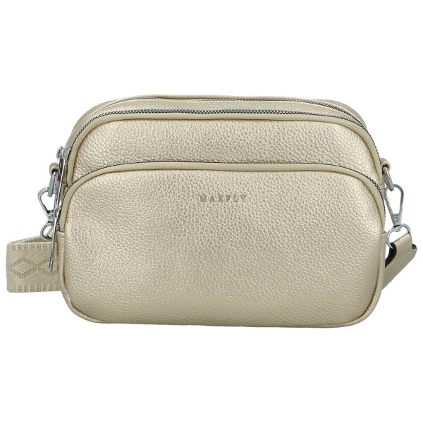 Trendy dámská koženková crossbody kabelka Rory, zlatá