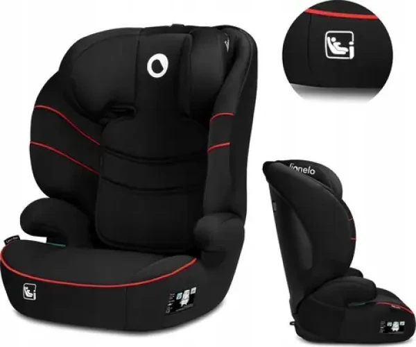 LIONELO Autosedačka Lars i-Size 100-150 cm Black Red (LFOTLARSISZSPBKRDXXX)